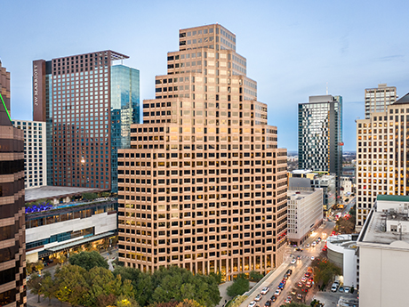 One Eleven Congress office tower in downtown Austin, acquired by Canyon Creek Real Estate.